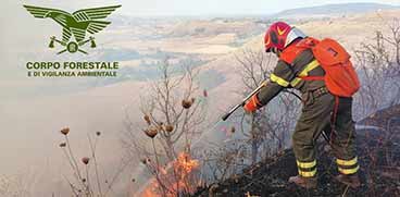 antincendio Corpo forestale operatore con naspo