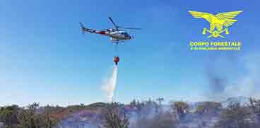 operatività elicottero su incendio