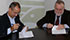 Il dr. Carlo Masnata e il dr. Bruno Simola alla firma del protocollo