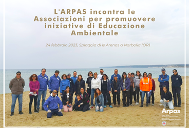 Giornata del 24 febbraio, spiaggia di Is Arenas: L'Arpas incontra le Associazioni