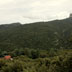 Montes: vista di monte novo S.Giovanni e  della sede del complesso forestale dall'alto del sentiero che conduce al monte Fumai