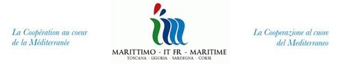 Logo PO Marittimo Italia Francia con slogan
