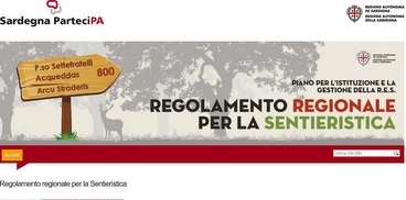 regolamento regionale sentieristica logo SardegnaPArteciPA