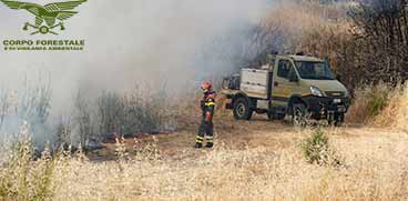 operatore antincendio del Corpo forestale 