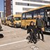 Assessore Firino - consegna nuovi scuolabus