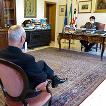 Presidente Solinas - Incontro con Marina Militare