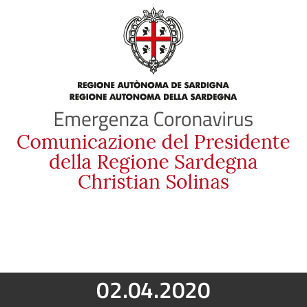 Comunicazioni del Presidente Solinas del 2 aprile 2020