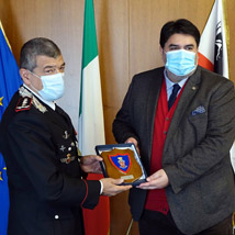 Pr. Solinas incontro con il Generale di Corpo d' Armata dei carabinieri Carmelo Burgio