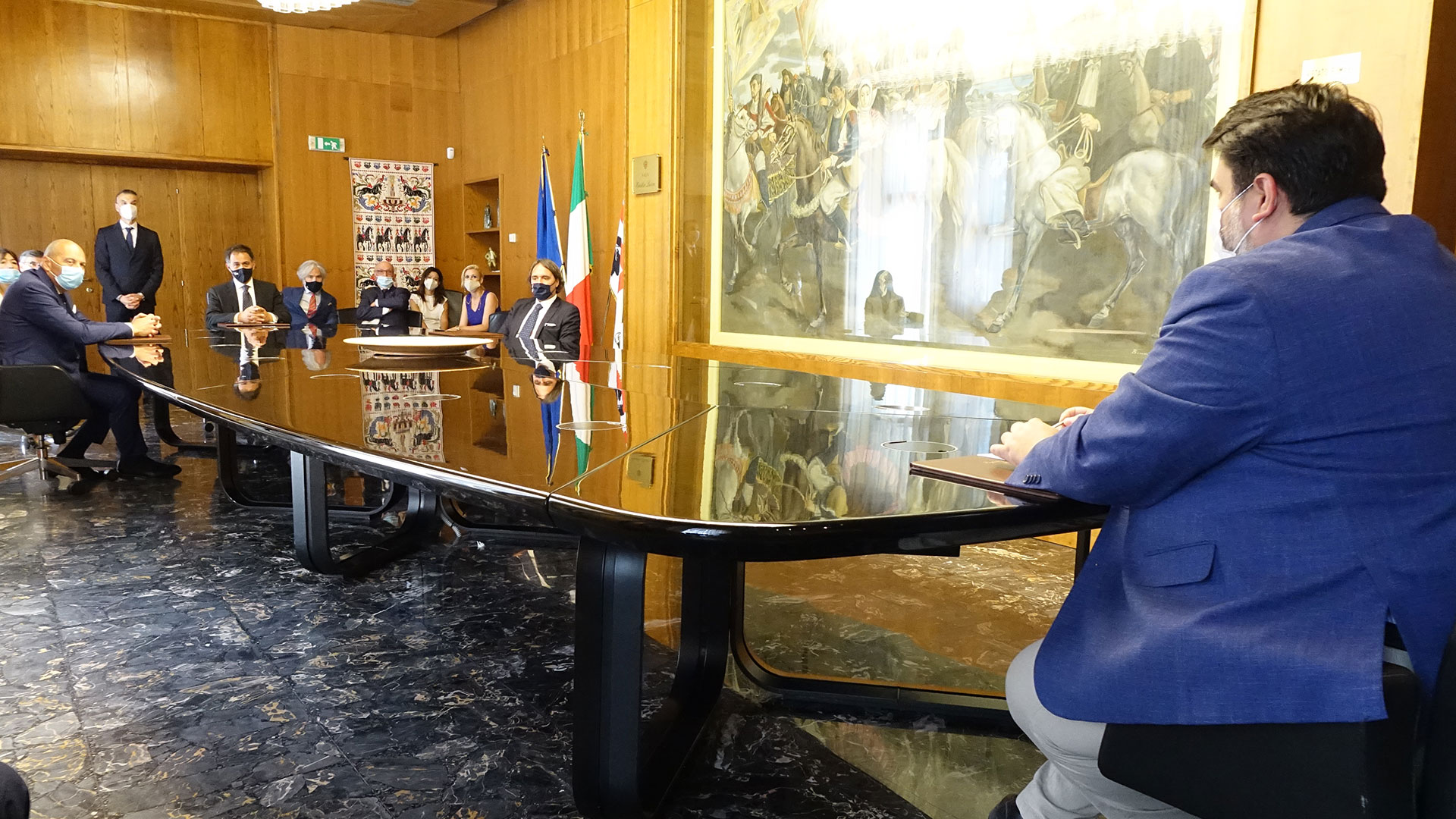 Pr. Solinas incontro con l' ambasciatore del Principato di Monaco