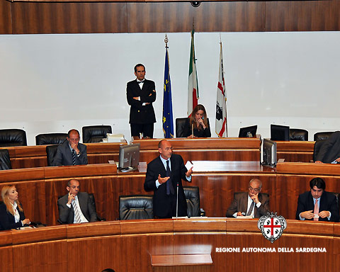 Presidente Cappellacci intervento in consiglio regionale continuità territoriale