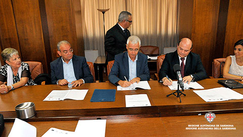 Firma acoordo di collaborazione tra Regione e Comune di Sassari-Paci-Sanna