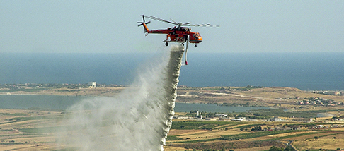 Protezione civile  ambiente territorio mezzo antincendio elicottero