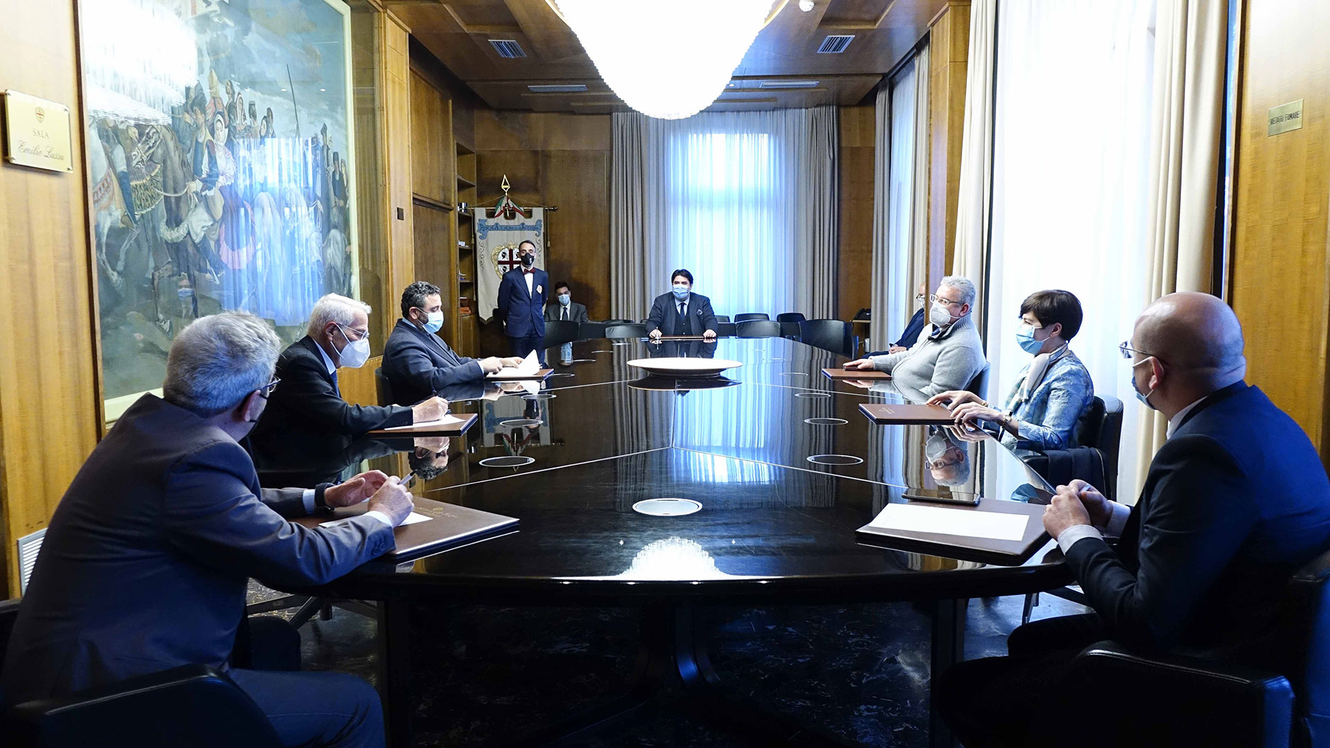Pres.Solinas incontra Senatori sardi