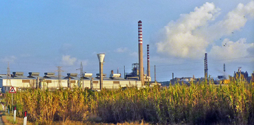 panoramica area industriale di Portoscuso